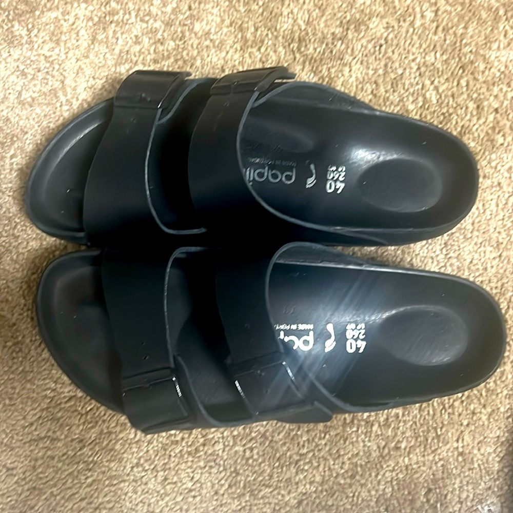 Birkenstock Black Double-Strap Slide Sandals